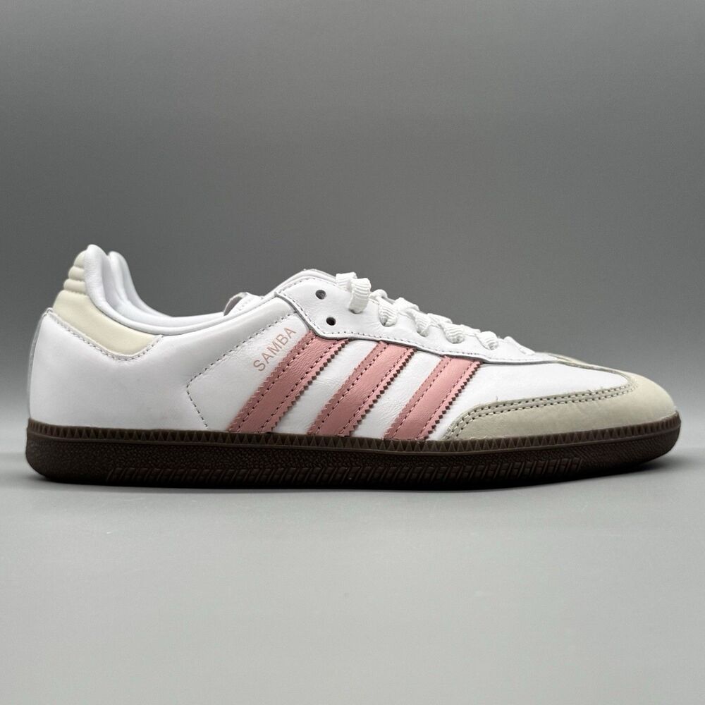 Adidas Samba OG White Wonder Mauve Pink Shoes JI2677 Women's Size 8 NEW